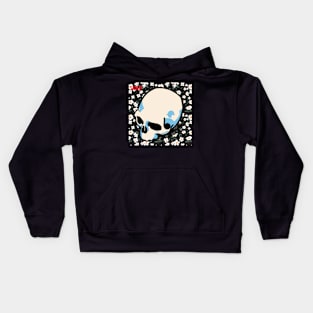 Skull design with fblooming lower Kids Hoodie